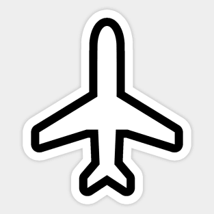 Simple airplane design logo Sticker